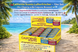 California Scents Lufterfrischer – 6x Cherry + 6x Laguna Breeze