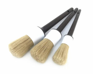 Auto-Detailing-Pinsel-Set – 3-teilig | Naturborsten aus Wildschweinhaar